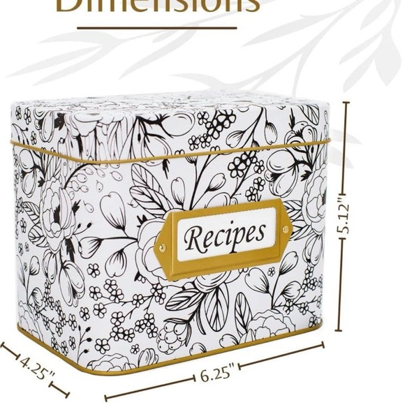 New recipe box with cards and dividers. Double sided recipe cards and box set - Picture 5 of 6